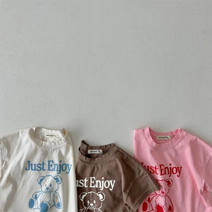 Baby Casual Cartoon T-shirt Girls Loose High Quality Bottoming Shirt For Kids