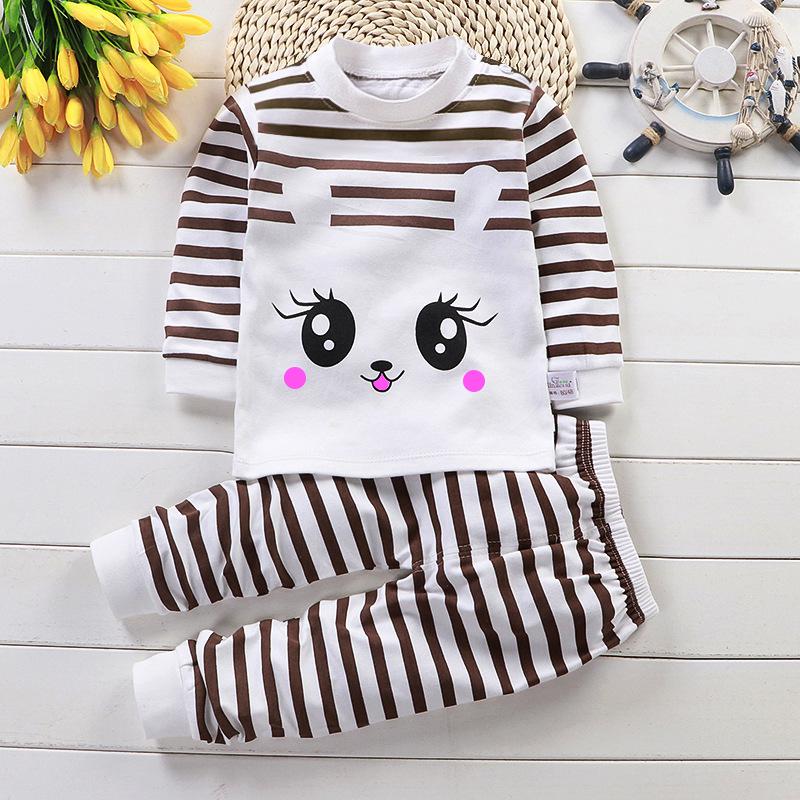 Autumn Cotton Base Baby Pajamas Set