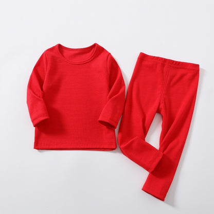 Autumn And Winter New Children's Long-sleeved Thick Pajamas Homewear Suit