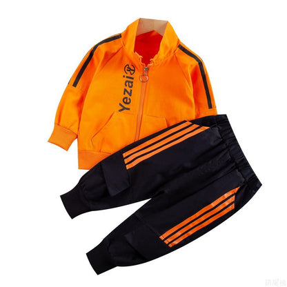 Sports Style Striped Two-piece Children's Clothing Children's Boys And Baby Casual Suits