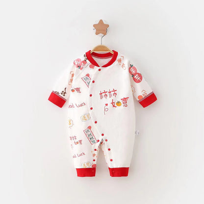 Cute Baby Printed Cotton Jumpsuit