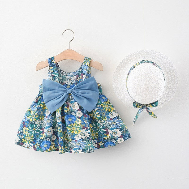 Girls Fashion Personality Chest Bow Dress