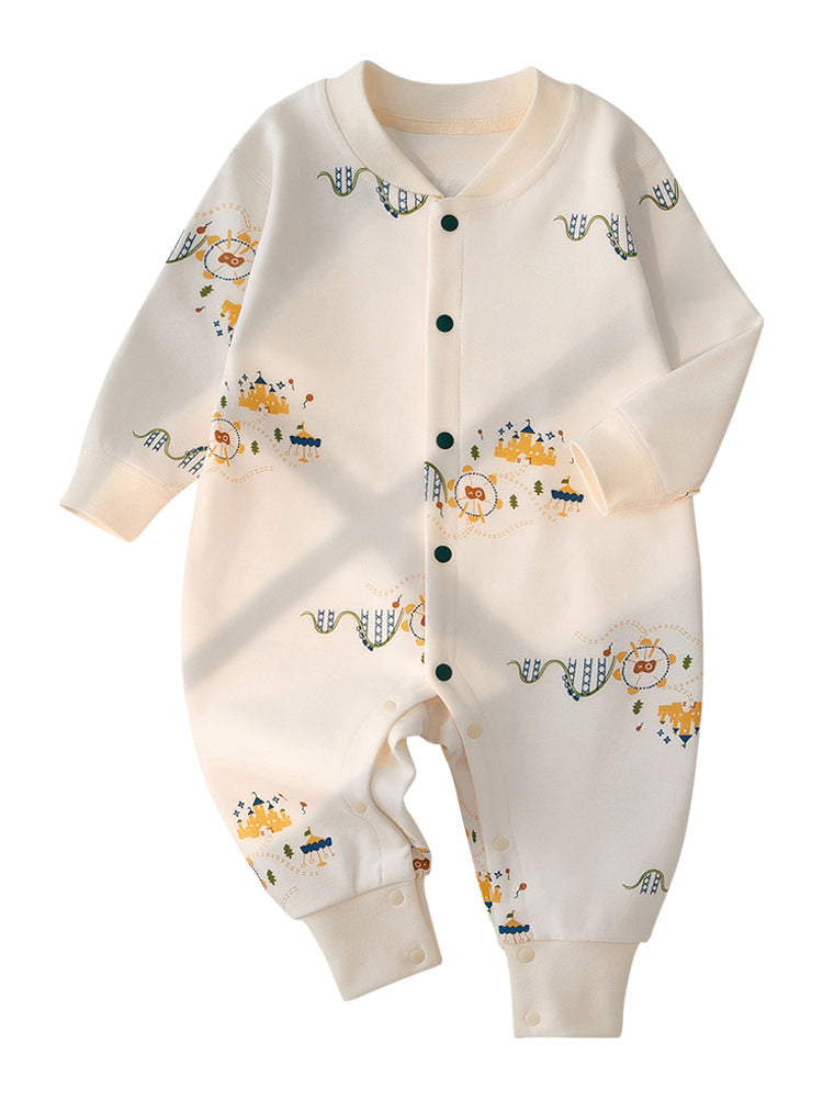 Boys And Girls Long Sleeve Pure Cotton Rompers