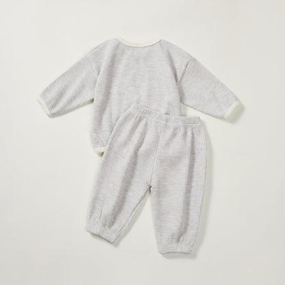 Solid Color Casual Baby Homewear