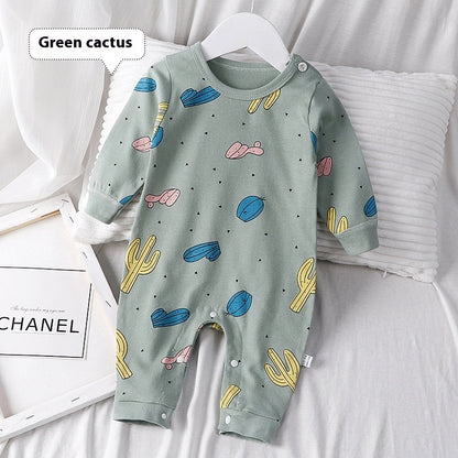 Autumn Clothing Pure Cotton Baby Rompers Pajamas