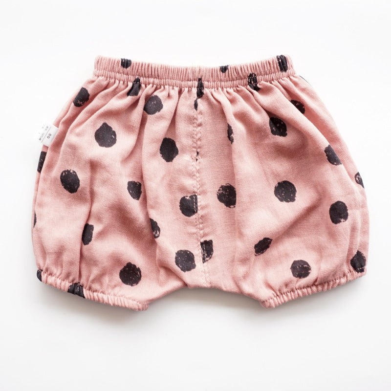 Cute Printed Cotton Gauze Shorts Baby Bloomers