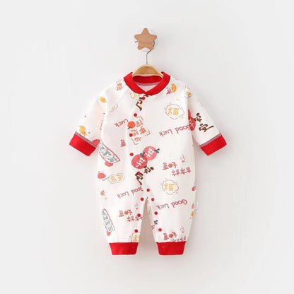 Cute Baby Printed Cotton Jumpsuit