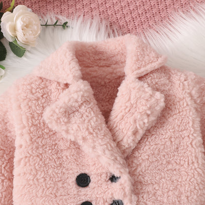 European And American Girls' Plush Coat