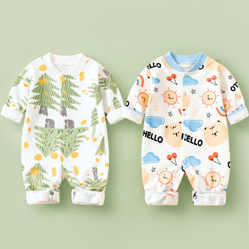 Cotton Long Sleeved Spring Clothing Children's Jumpsuit