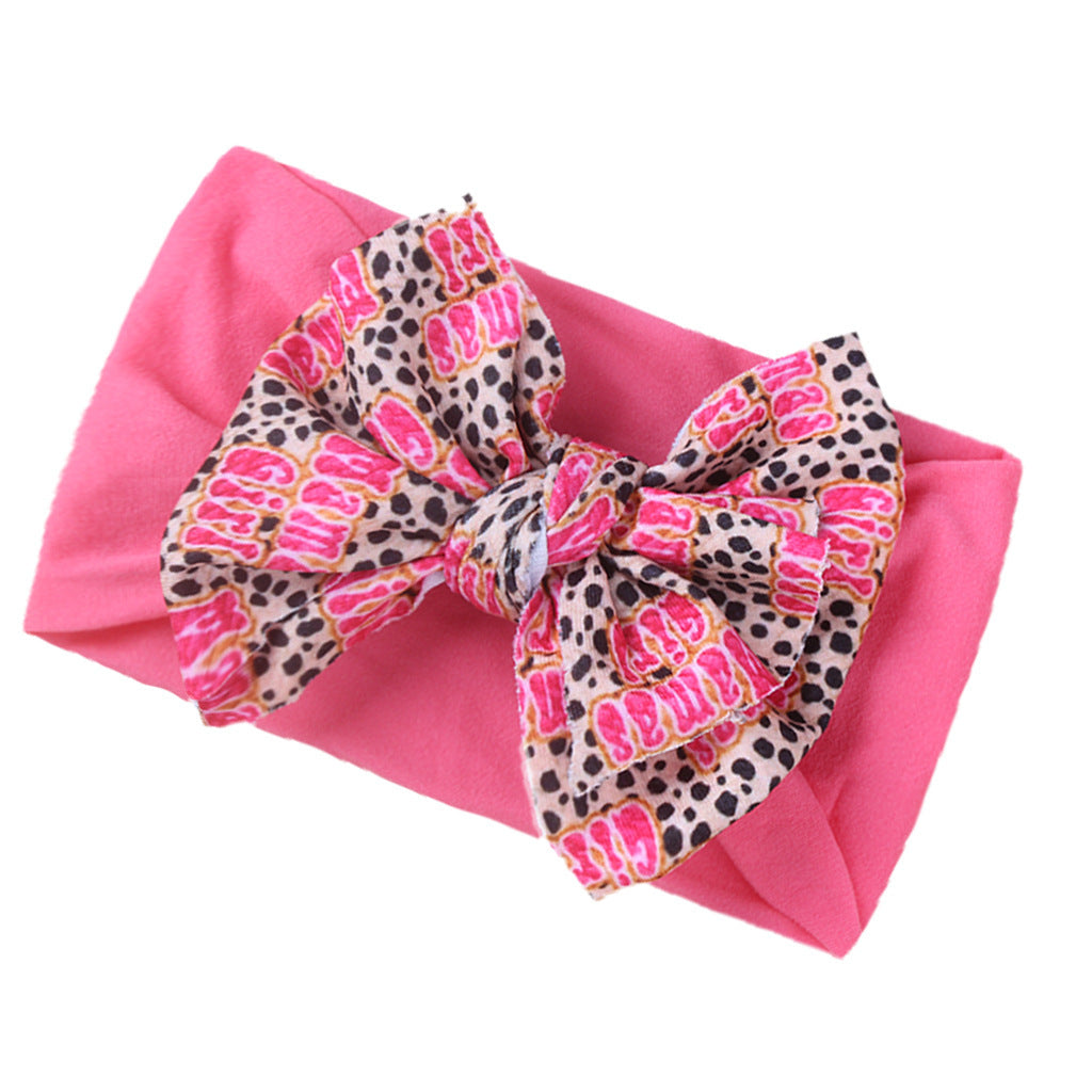 Fashion Kids Double Layer Printed Bow Bandana