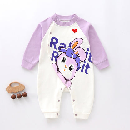 Spring And Autumn Baby Jumpsuit Pure Cotton Rompers